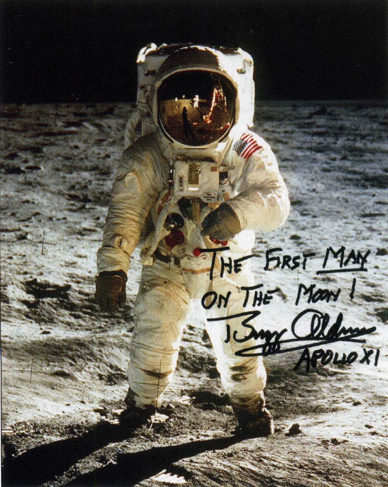 BUZZ ALDRIN Signed Photo Poster paintinggraph - Apollo XI Astronaut - 2nd Man on Moon - preprint