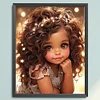 Curly Girl - 11CT Stamped Cross Stitch - 40*50cm - Character