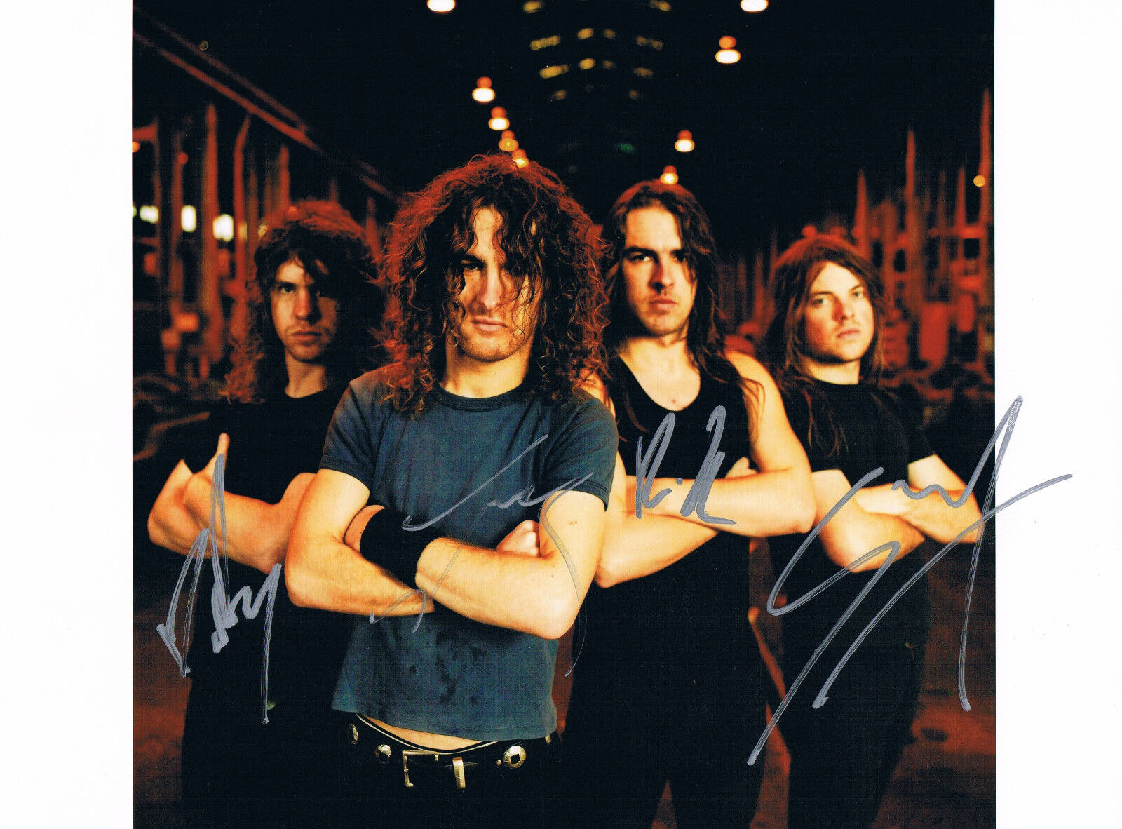 Airbourne genuine autograph 8x10 Photo Poster painting signed In Person Australia Hard Rock band