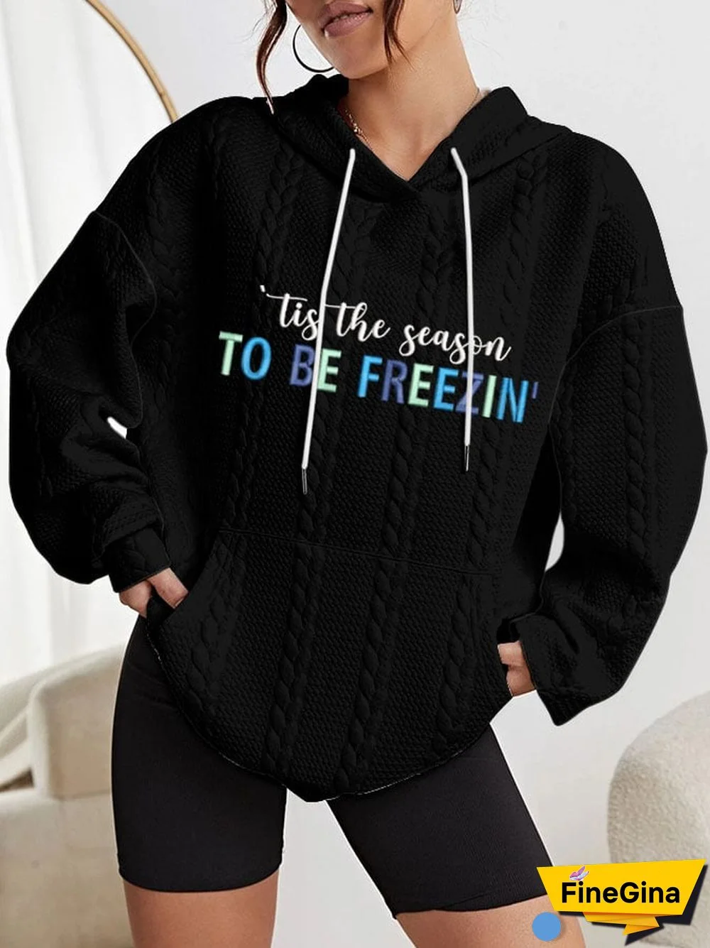 Women's Christmas Tis The Season To Be Freezin Sweatshirt
