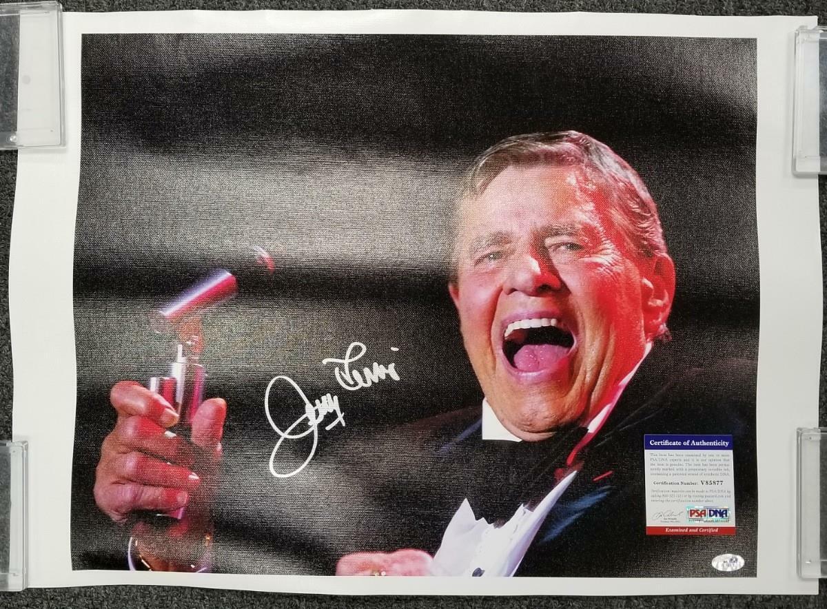 Jerry Lewis signed 16x20 Canvas Photo Poster painting #1 Comedian Actor Autograph ~ PSA/DNA COA