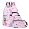 Kid Printed Backpack Student Bags 3 Pcs Sets