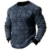 Men's Vintage 3D Quilted Print Crew Neck Sweatshirt by Inlyline