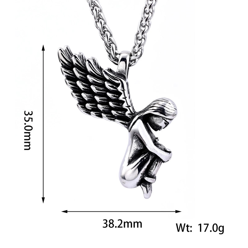 Retro Punk Angel Mask 304 Stainless Steel Carving Halloween Men'S