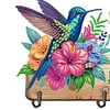Wooden Hummingbird Flower Special Shape Diamond Painting Hanging Hooks for Decor