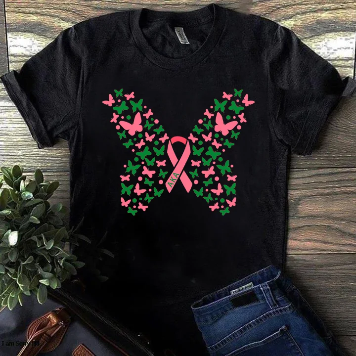 Pink for Breast Cancer Awareness Pink Ribbon T-shirt