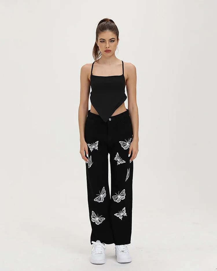 Rhinestone Butterfly outlet Joggers