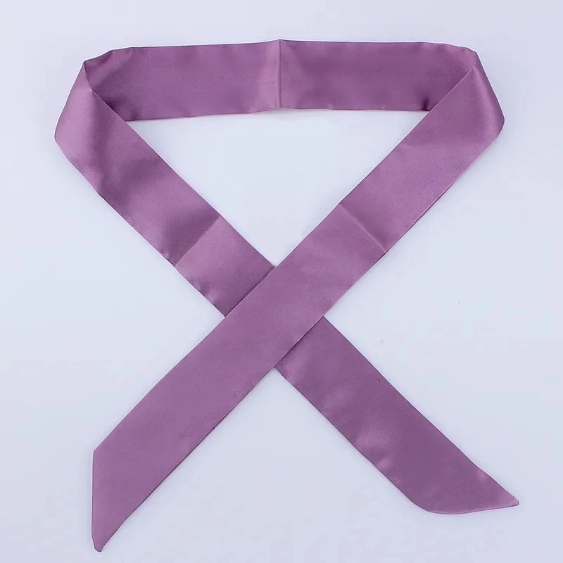 Women’s Minimalist Solid Color Satin Silk Scarves