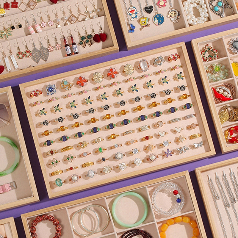 1 Piece Wood Sweet Holiday Banquet Selfie Solid Color Jewelry Boxes