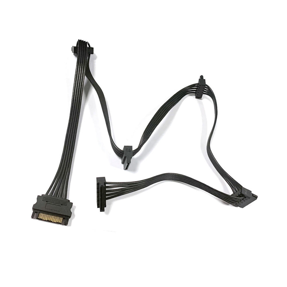 

SATA 15 Pin 1 to 5 Hard Drive Power Supply Splitter Cable Cord for PC Sever, 501 Original