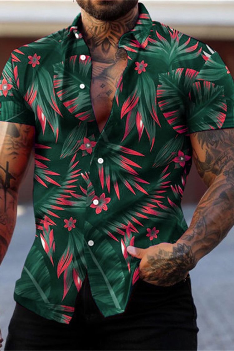 Men's  Hawaiian Holiday Casual Short Sleeve Shirt