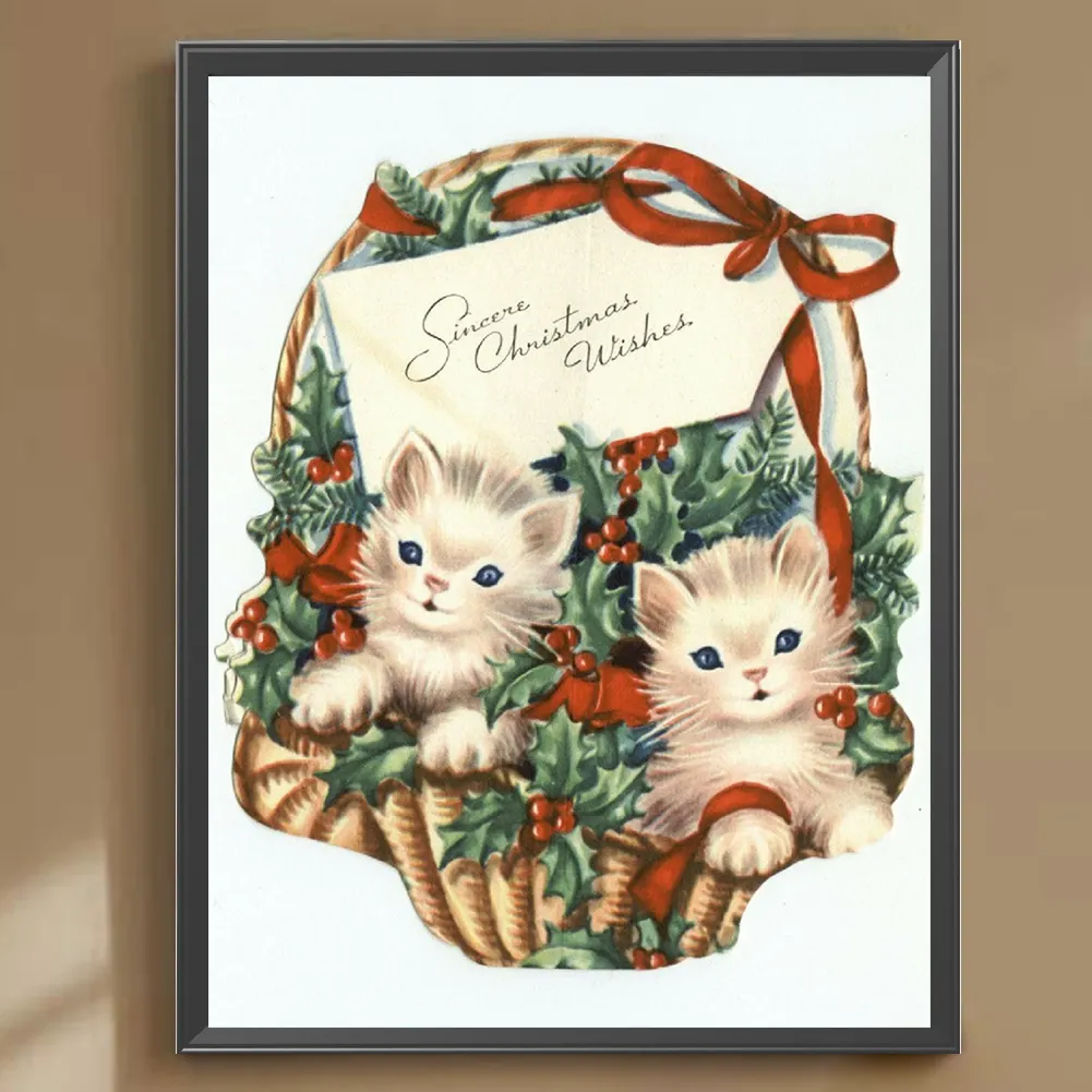 Diamond Painting - Full Round Drill - Cat Gift Bar(Canvas|30*40cm)