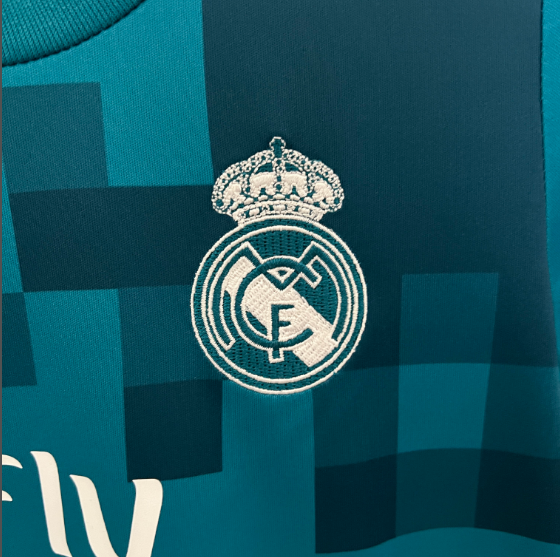 2017-2018 Retro Real Madrid Third Away Kids Kit Football Shirt Thai Quality