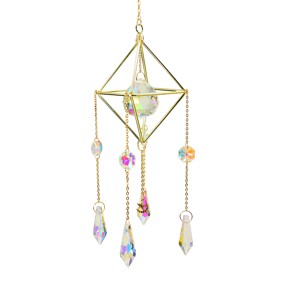 

Crystal Sunburst Hanging Modern Star Moon Prism Handmade Pendant, 501 Original
