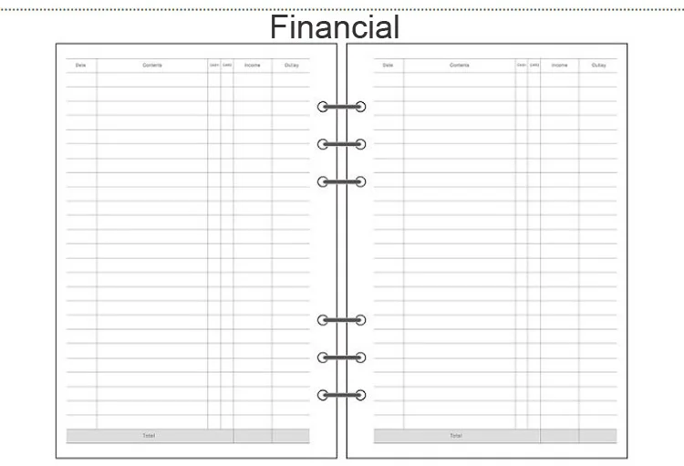 Fromthenon A5 A6 A7 Printing Paper for Spiral Notebook Planner Weekly Diary Blank Grid Pages For Filofax Office supplies