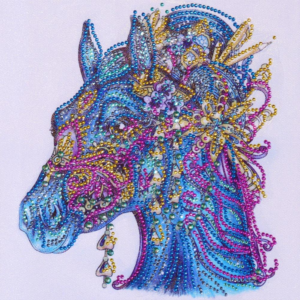 

30*30CM-Special Shaped Diamond Painting-Horse, 501 Original