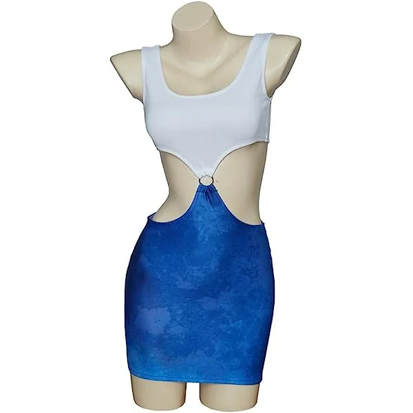 Pretty Dress Vivian Costume Women's Tie Dye Bodycon Dress Sexy Cutout Dress