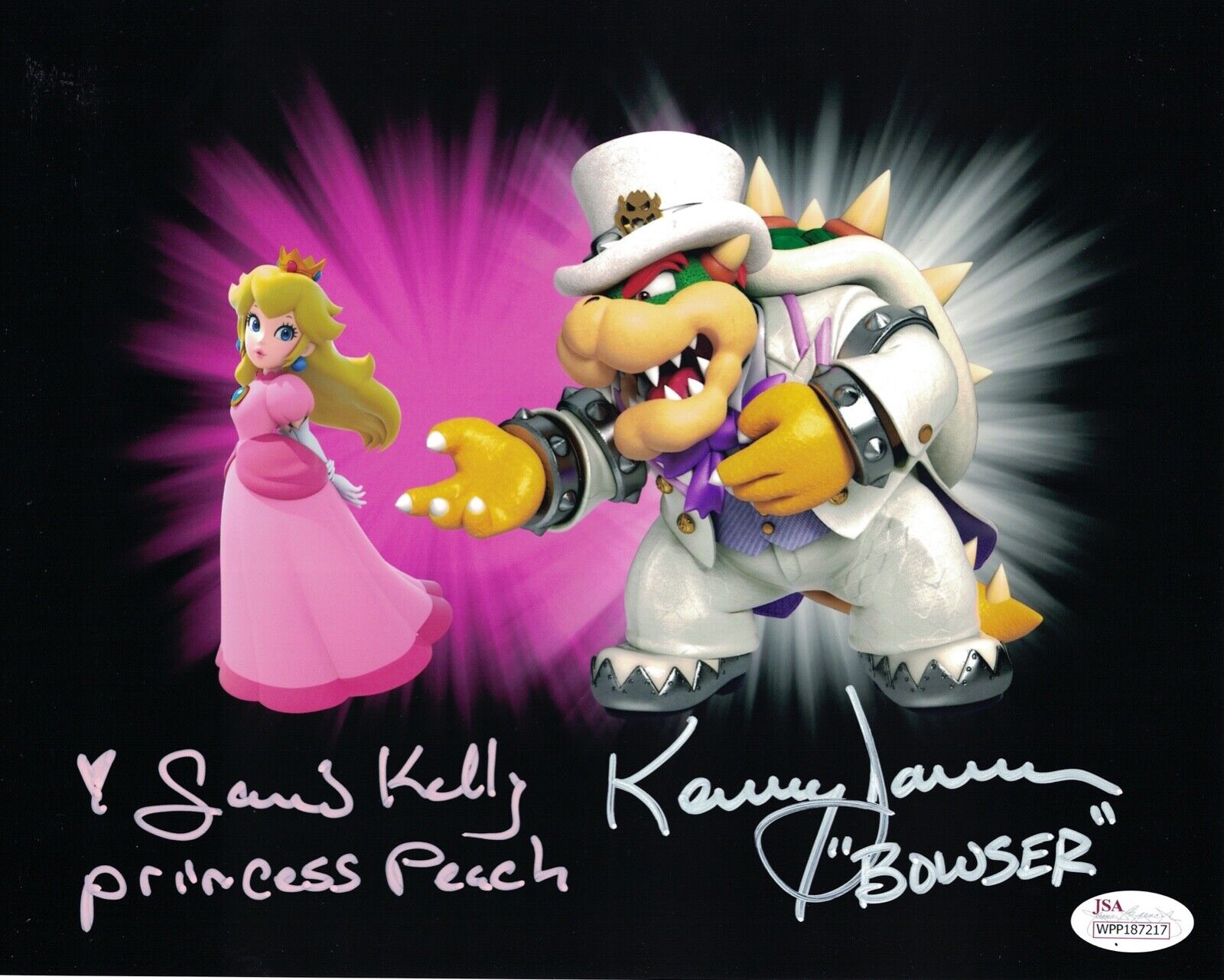 KENNY JAMES & SAMANTHA KELLY Signed 8x10 Nintendo Super Mario Bro Photo Poster painting JSA COA