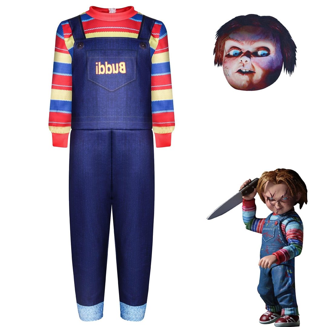 New children's role-playing Chucky costume ghost baby back to soul doll full set of role-playing costumes-Pajamasbuy