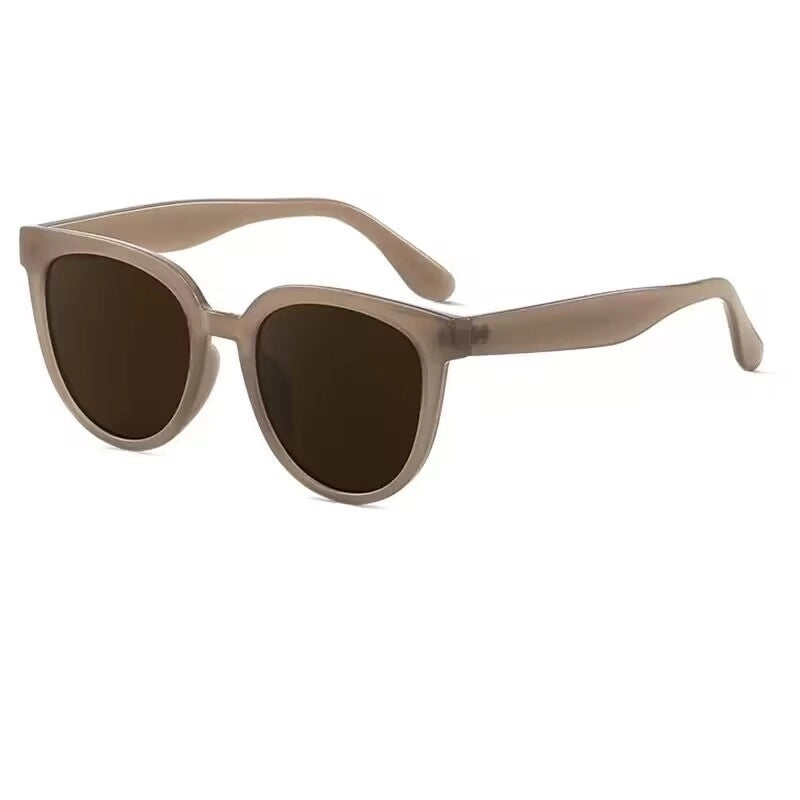 Minimalist Solid Color Pc Round Frame Full Frame Women’s Sunglasses