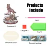 Diamond Painting Wooden Wolf Desktop Ornament Kit for Decoration