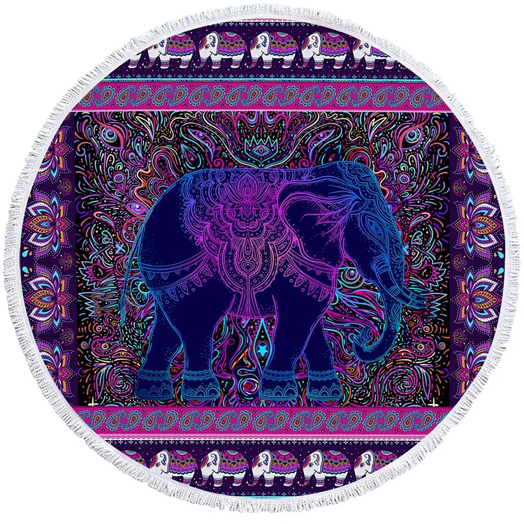Elephant - Circle Tapestry - 1.5M