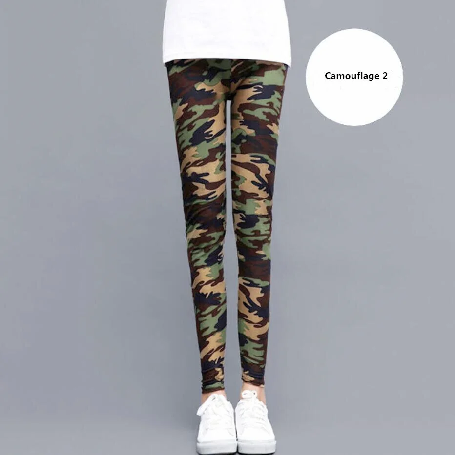 Women Fashion Camouflage Leggings Sexy Print Femme Push Up Pants Casual Camo Sport Workout Fitness Legging