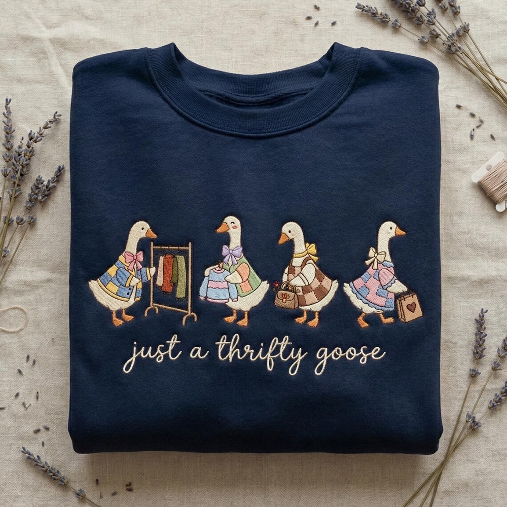 Just A Thrifty Goose Fun Animal Art Comfy Sweatshirt wearshes