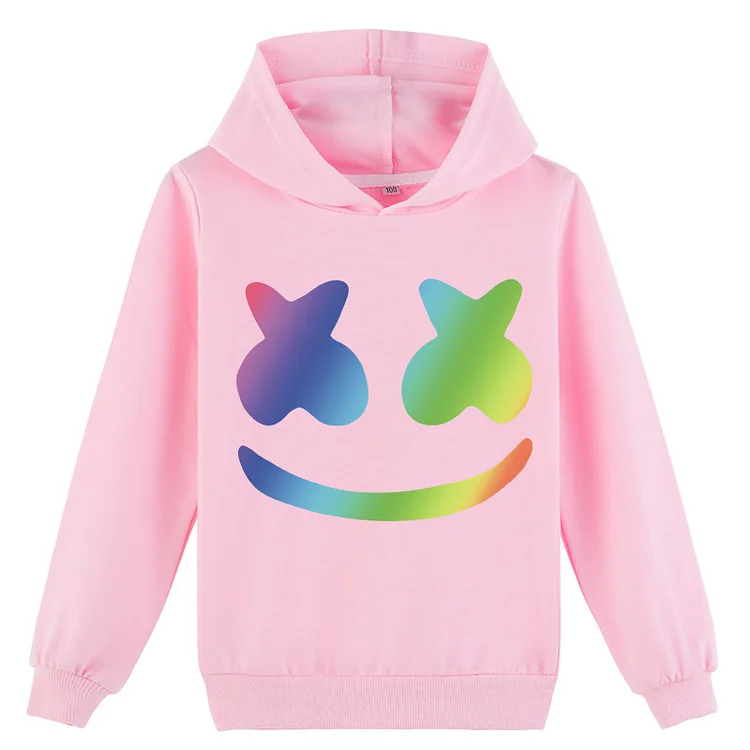 Mayoulove Marshmello Hoodie - Trendy Kids' Hoodie Featuring Famous DJ - Perfect for Marshmello Fans - Soft and Comfortable Fabric - Ideal for Boys and Girls - Marshmello Long Sleeve Hoodie for Kids-Mayoulove