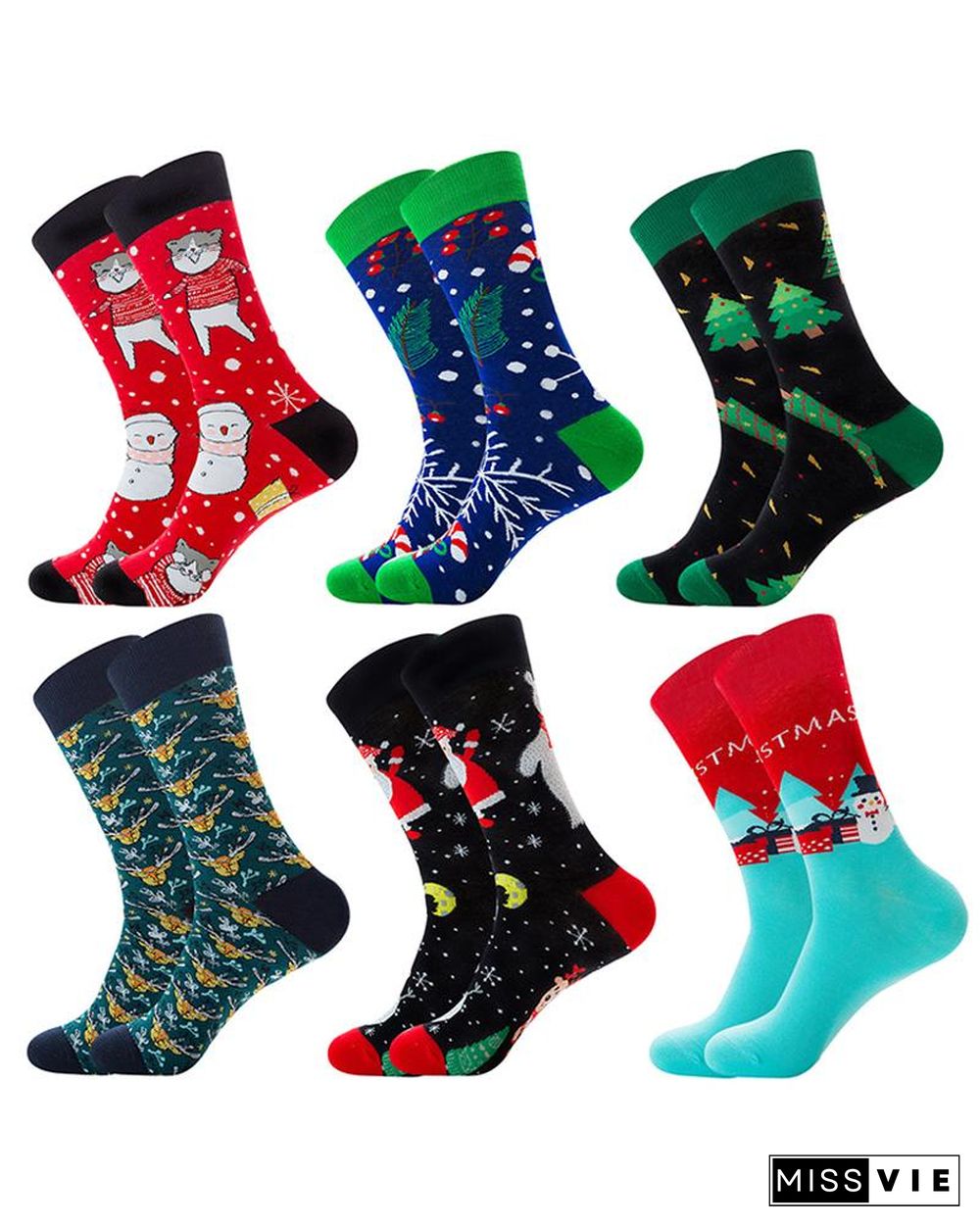 Christmas Mixed Print Men Socks