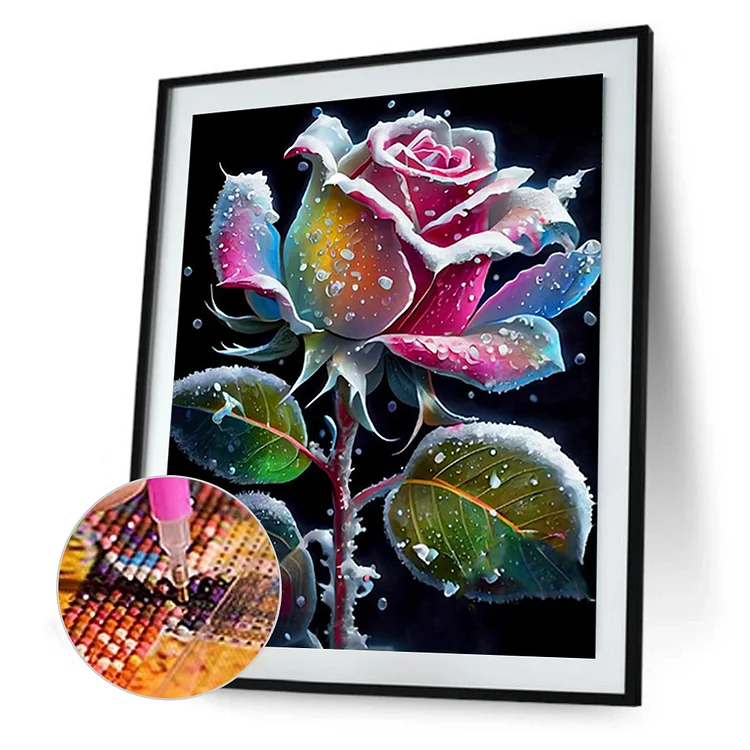 Rose Floral Art Bookmark Diamond Painting 