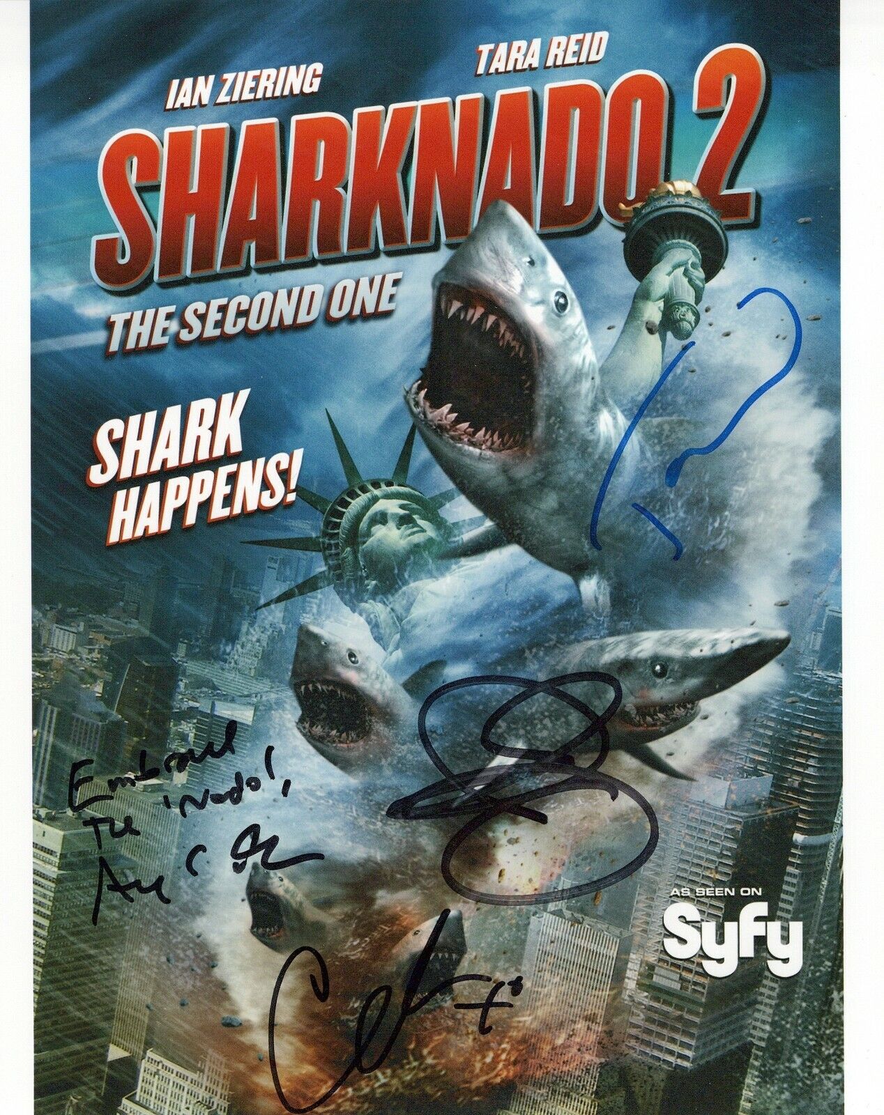 Sharknado 2 The Second One autographed Photo Poster painting signed 8x10 #1 4 autos