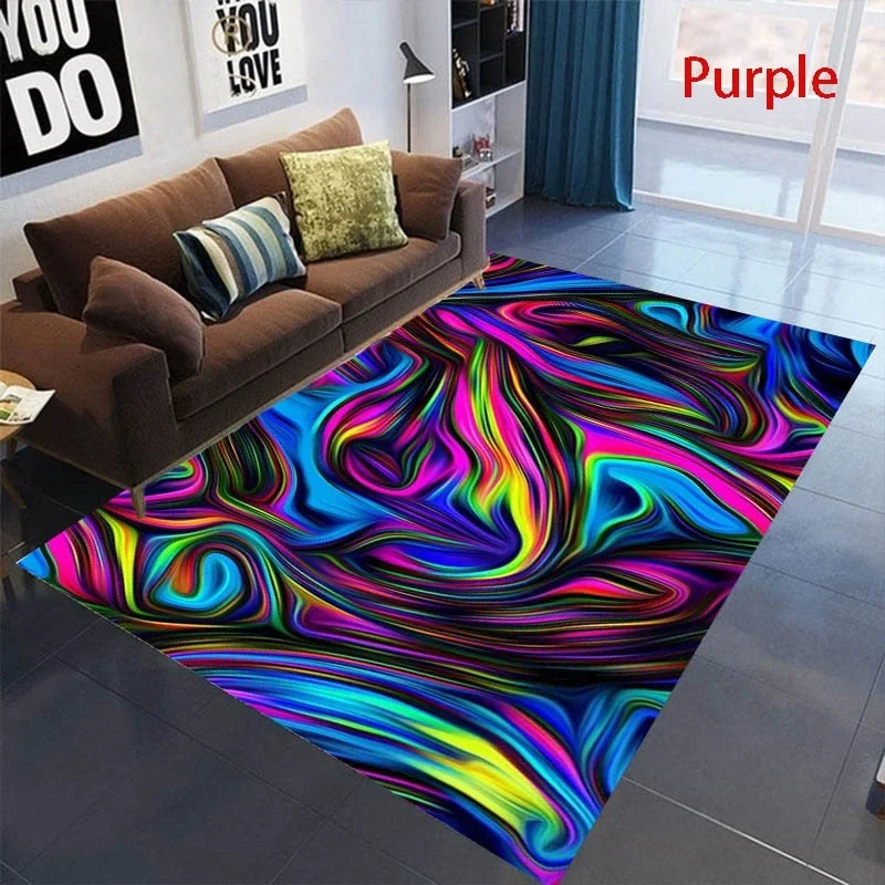 home 3D Print Patterned Area Mat Psychedelic Carpet Modern Non-slip Decorative Floor Mat tapis de chambre dywan teppich tapis