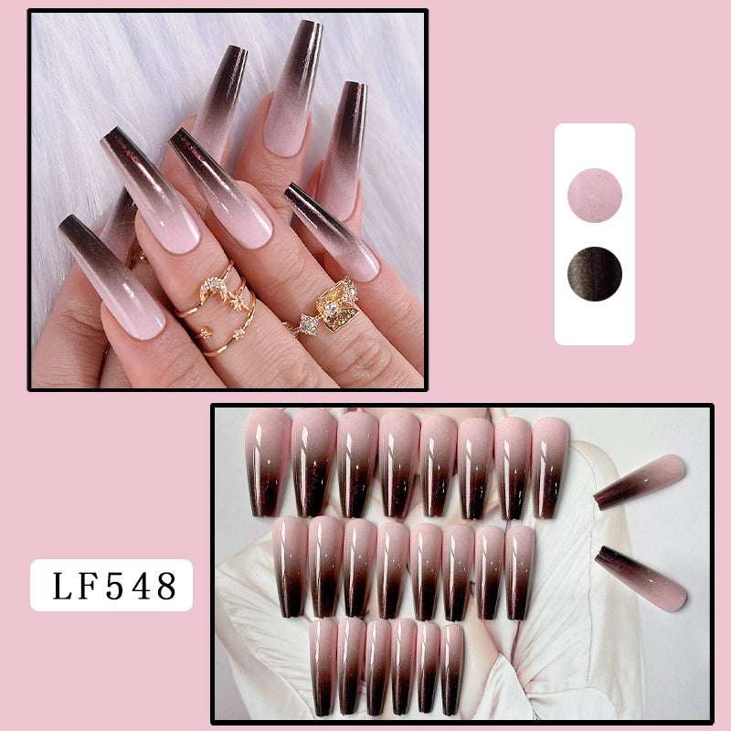 Sweet Minimalist Color Block Plastic Nail Patches 1 Set