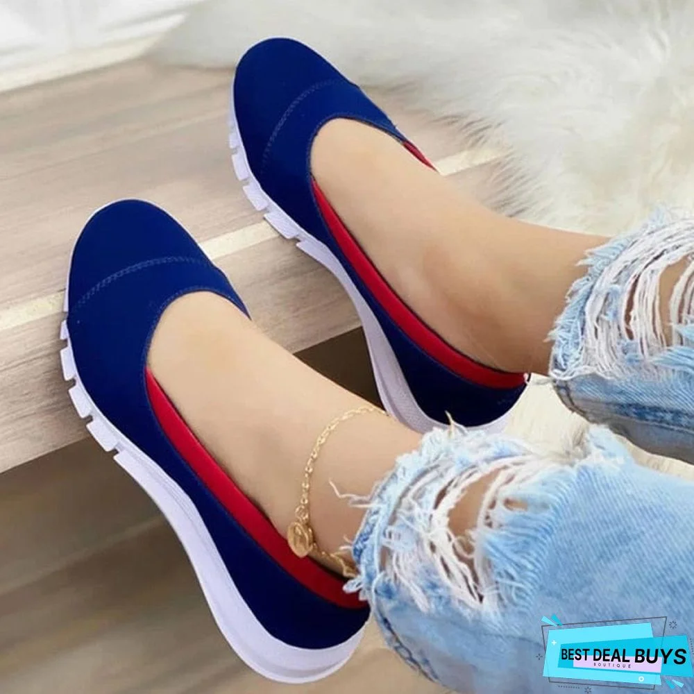Women's Sandals Ladies Fashion New Slip On Female Casual Flat Canvas Shoe Plus Size Women's Sneakers New Women Shoes