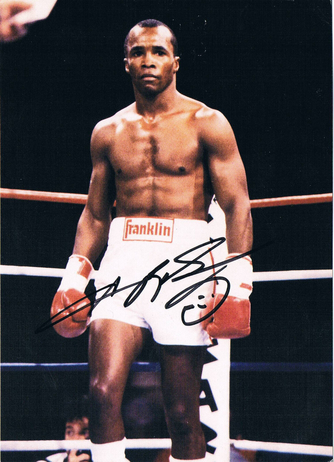 Sugar Ray Leonard 1956- genuine autograph 5x7