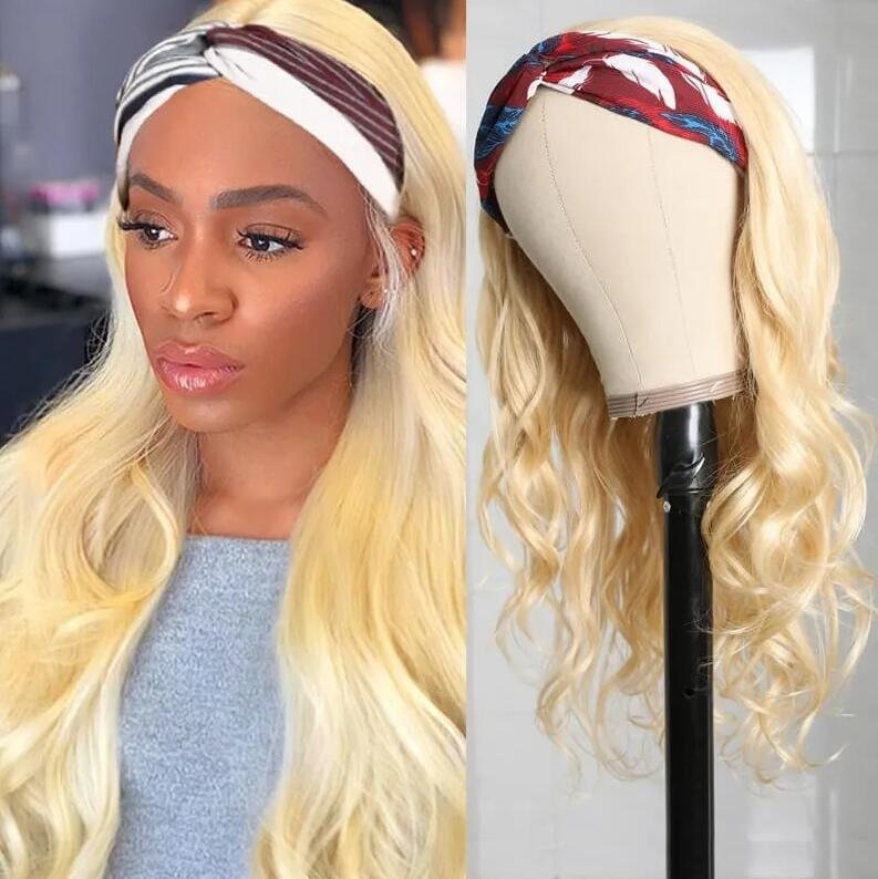 613 Blone Headband Wig Human Hair Glueless Natural Wig Lazy Girl Aproved