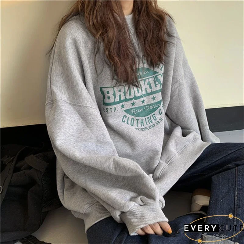 Retro Long Sleeve Shift Sweatshirts