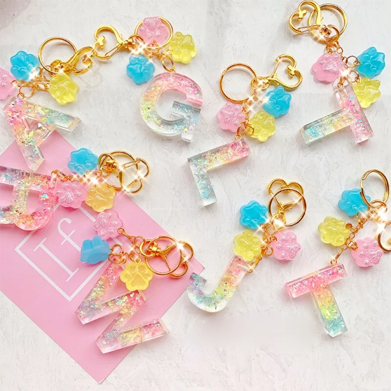 Back To School  224pcs/set Letters Resin Mold Jewelry Kits Home Made Craft DIY Art Epoxy Casting Concrete Plaster Candle Keychain Silicone Mold