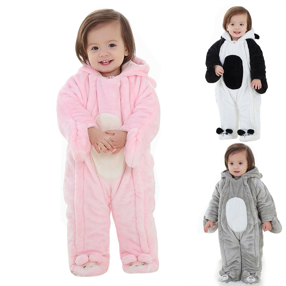 Baby Toddler Kids Bear Panda Cat onesies Thicken Rompers-Pajamasbuy