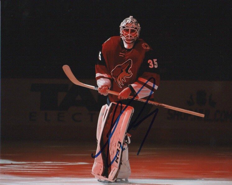 Phoenix Coyotes Louis Domingue Signed Autographed 8x10 Photo Poster painting COA C