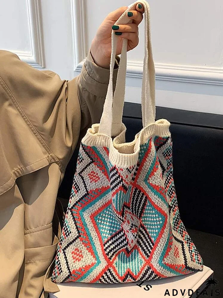 Geometric Graphic Shopper Bag