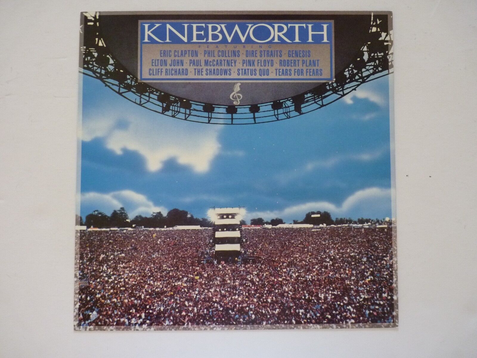 Knebworth Clapton Collins Dire Genesis Paul LP Record Photo Poster painting Flat 12x12 Poster