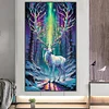 uk.everydayedeals (Limited Stock)Diamond Painting - Square AB Drills - Xmas Aurora Elk(45*75cm)