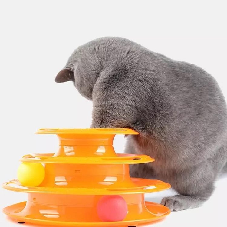 Three Levels Tower Tracks Disc Cat Toy
