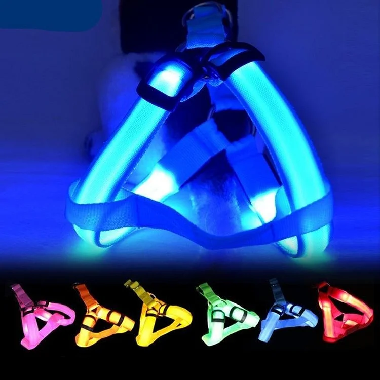 Safety LED Flashing Light Dog Harness