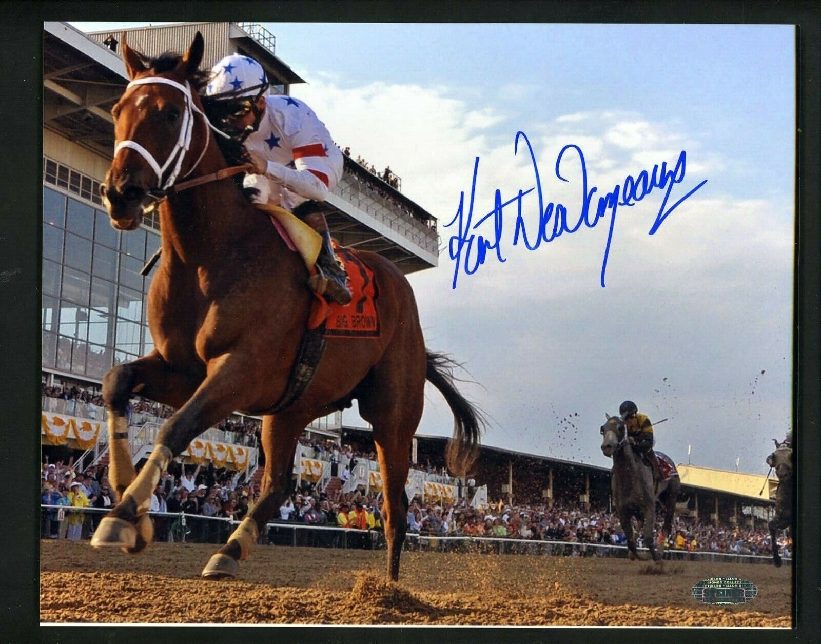 Kent Desormeaux Signed 8 x 10 Photo Poster painting Jockey Big Brown Preakness with STEINER auth