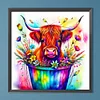 >SALE<5D DIY Full Round Drill Diamond Painting Colourful Bucket Calf Kit Decor 40x40cm