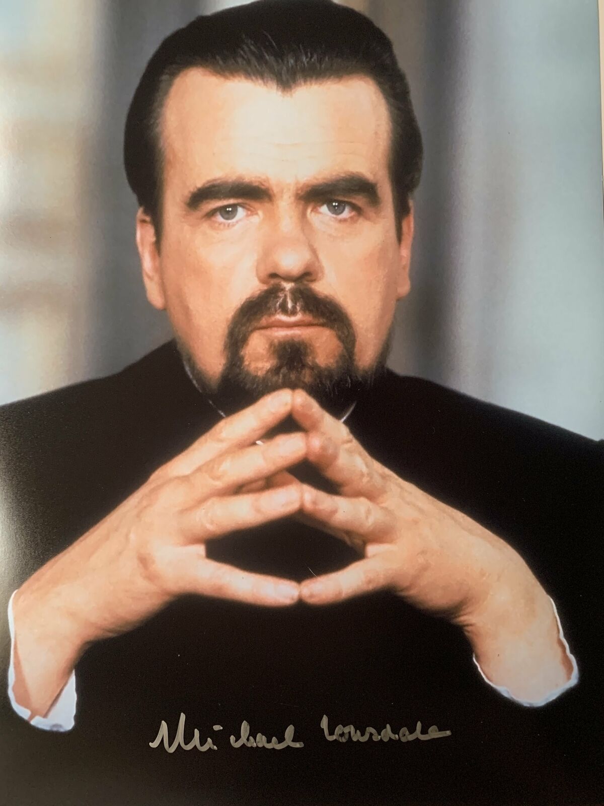 MICHAEL LONSDALE - Drax in Moonraker - 16 x 12 hand signed Photo Poster painting