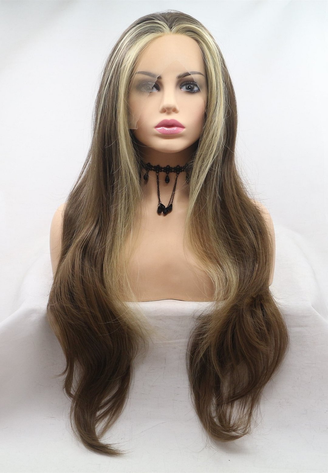 Natural Brown Wavy Kanekalon Wig USW134 US Mall Lifes